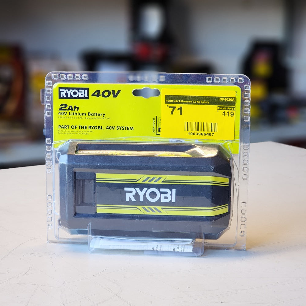 40V Lithium-Ion 2.0 Ah Battery 40V Lithium-Ion 2.0 Ah Battery